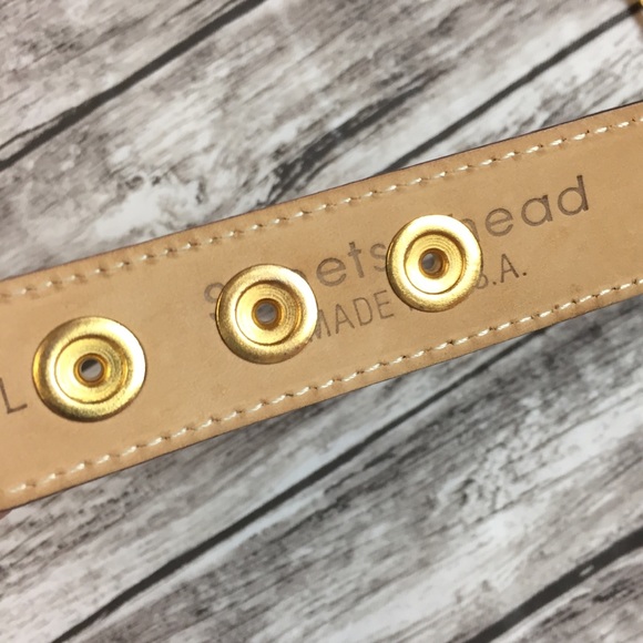 Streets Ahead Mia Hearts Leather Belt Made in USA - Picture 2 of 2